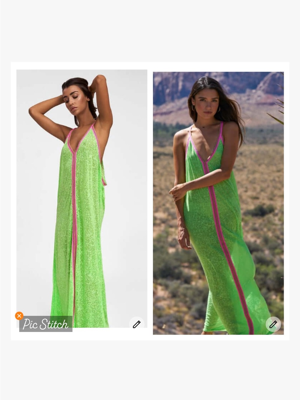 Pitusa Inca Sun Maxi Dress Lime
